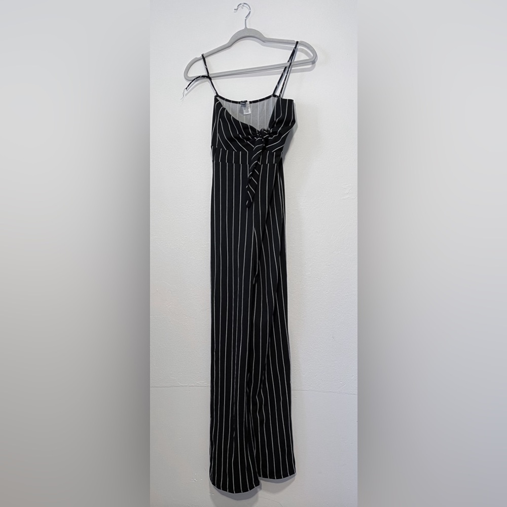Black stripped romper